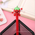 Wholesale creative cute pen fruit expression black gel ink pen for students learning stationery